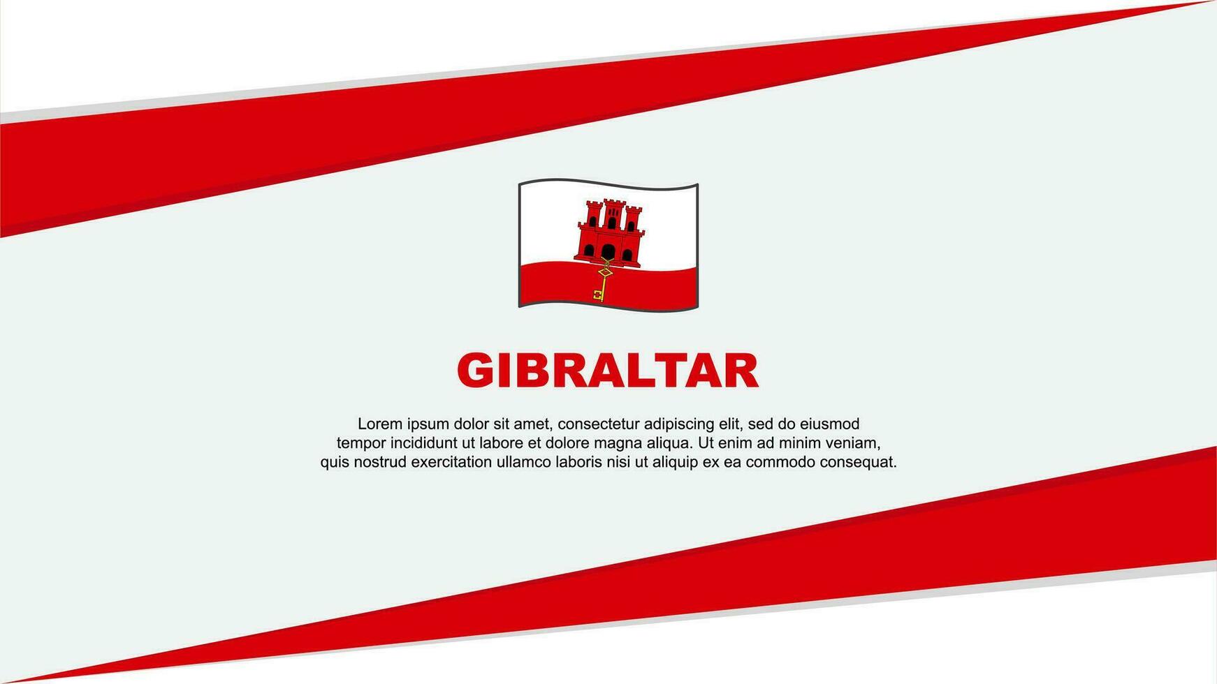 Gibraltar drapeau abstrait Contexte conception modèle. Gibraltar indépendance journée bannière dessin animé vecteur illustration. Gibraltar conception