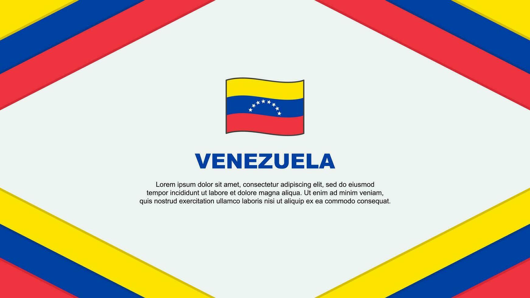 Venezuela drapeau abstrait Contexte conception modèle. Venezuela indépendance journée bannière dessin animé vecteur illustration. Venezuela modèle