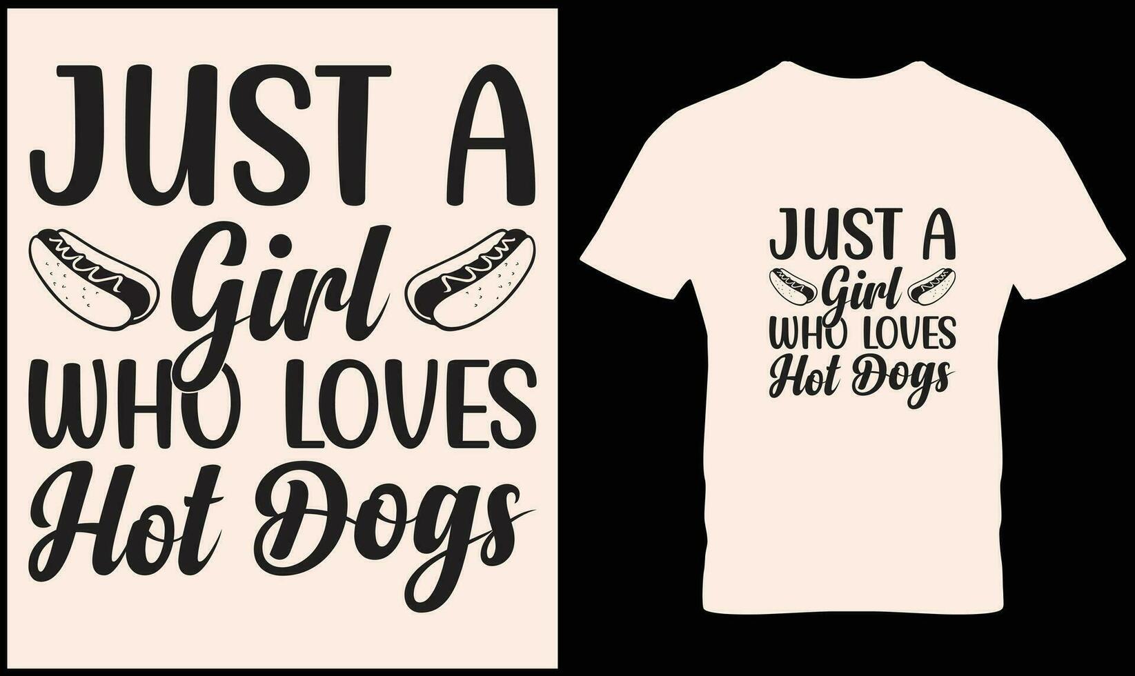 Hot-dog T-shirt conception vecteur graphique.