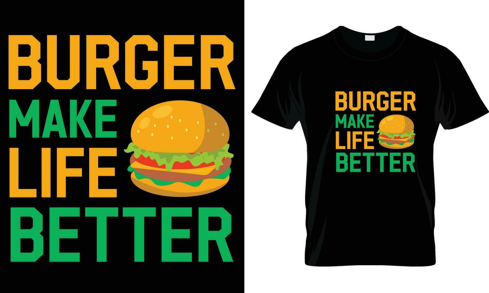 Burger T-shirt conception vecteur graphique.