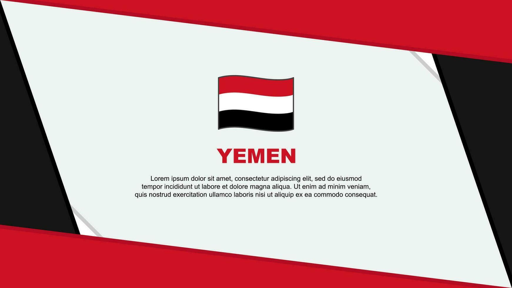 Yémen drapeau abstrait Contexte conception modèle. Yémen indépendance journée bannière dessin animé vecteur illustration. Yémen indépendance journée