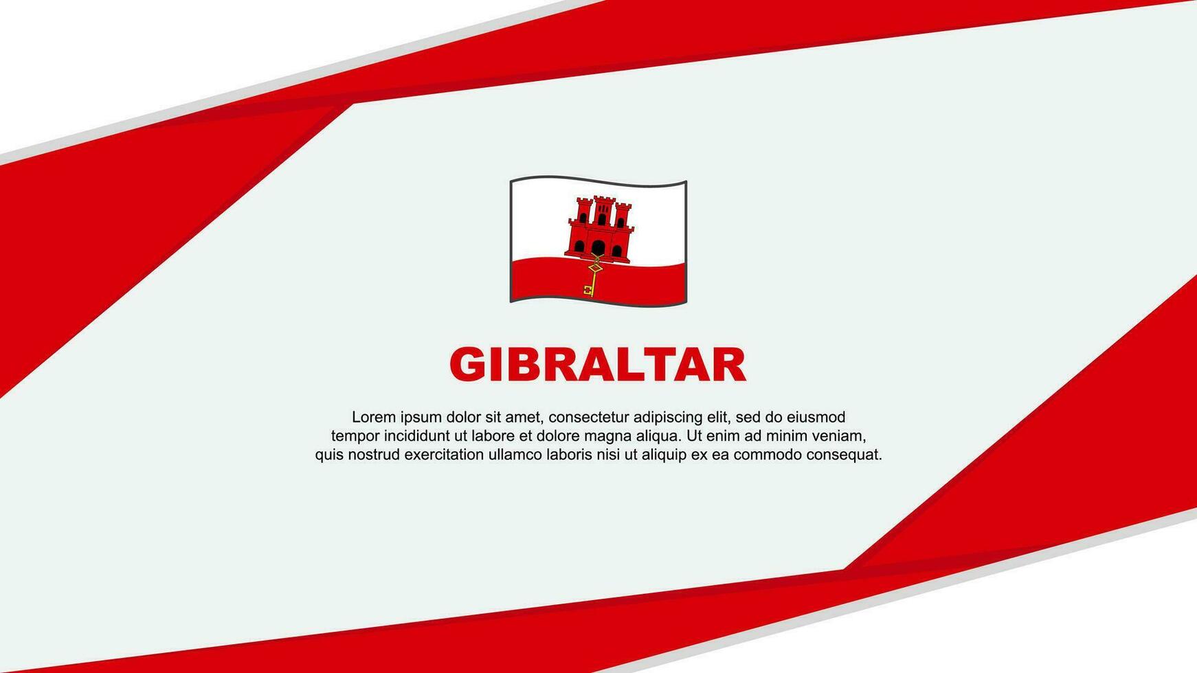 Gibraltar drapeau abstrait Contexte conception modèle. Gibraltar indépendance journée bannière dessin animé vecteur illustration. Gibraltar