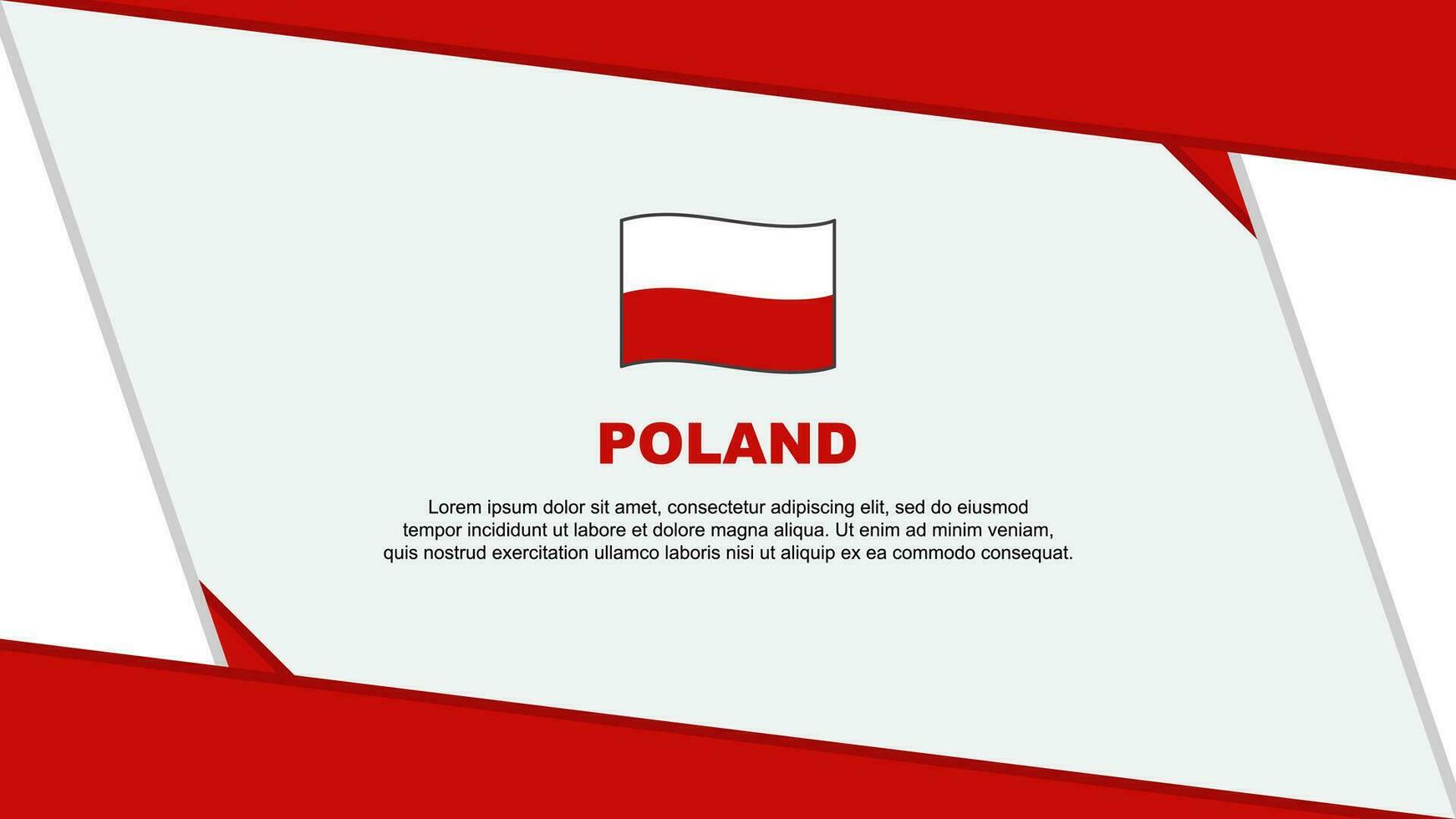 Pologne drapeau abstrait Contexte conception modèle. Pologne indépendance journée bannière dessin animé vecteur illustration. Pologne indépendance journée