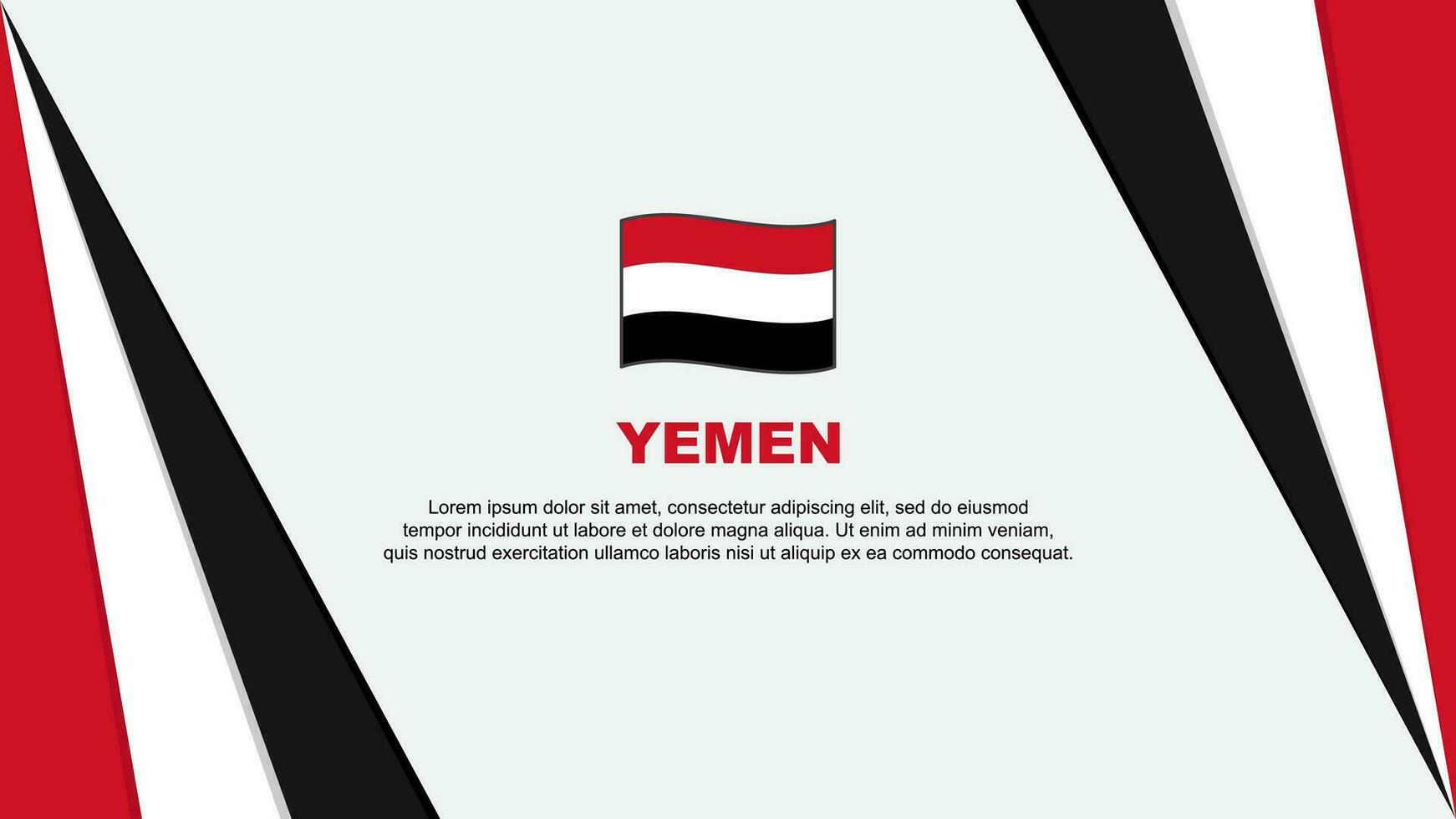 Yémen drapeau abstrait Contexte conception modèle. Yémen indépendance journée bannière dessin animé vecteur illustration. Yémen drapeau