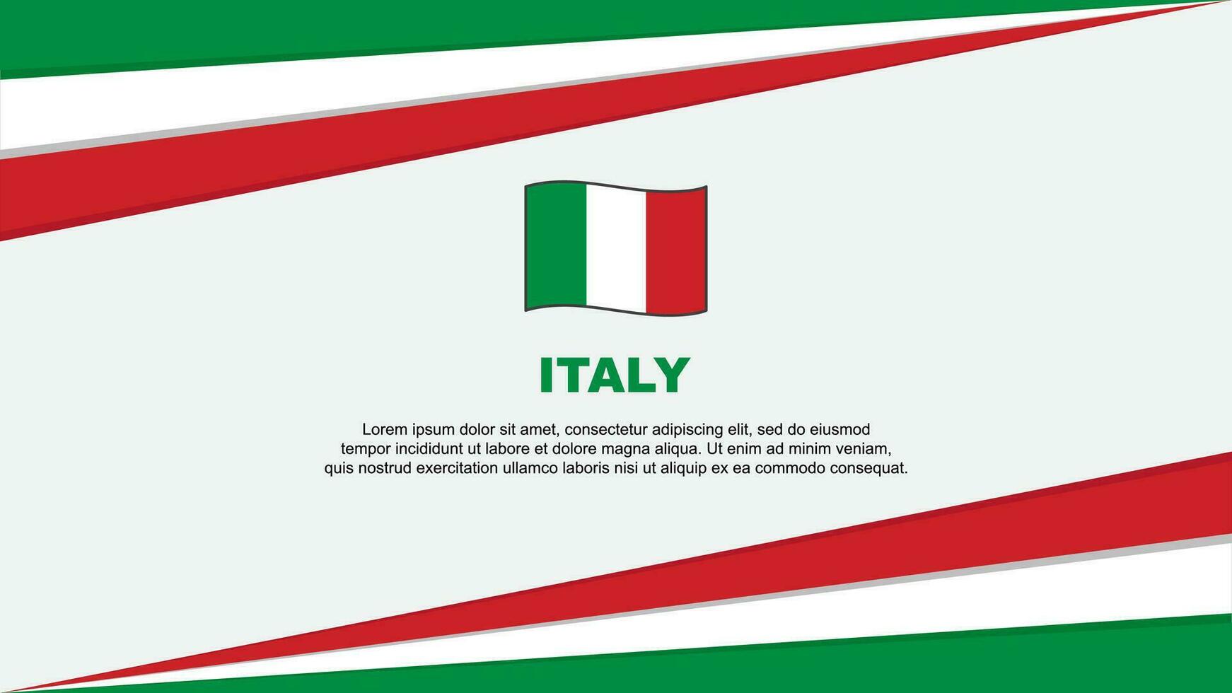 Italie drapeau abstrait Contexte conception modèle. Italie indépendance journée bannière dessin animé vecteur illustration. Italie conception
