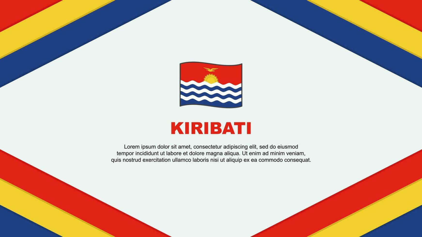 Kiribati drapeau abstrait Contexte conception modèle. Kiribati indépendance journée bannière dessin animé vecteur illustration. Kiribati modèle