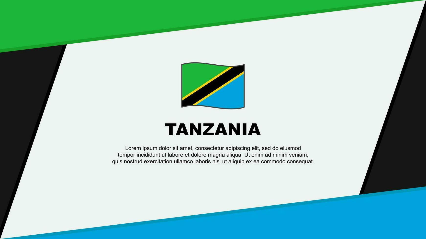 Tanzanie drapeau abstrait Contexte conception modèle. Tanzanie indépendance journée bannière dessin animé vecteur illustration. Tanzanie bannière