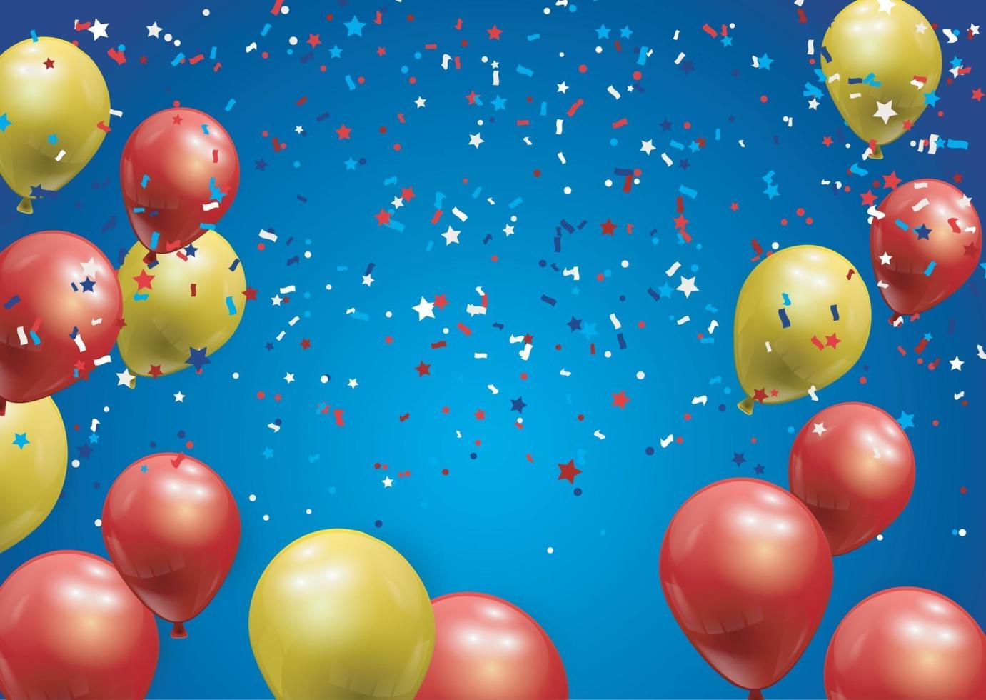 fond festif d'anniversaire avec des ballons à l'hélium. 3300361 Art  vectoriel chez Vecteezy