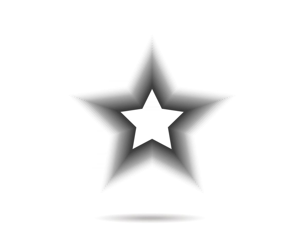 logo étoile. icône bordée d'étoiles, signe, symbole, design plat, bouton vecteur
