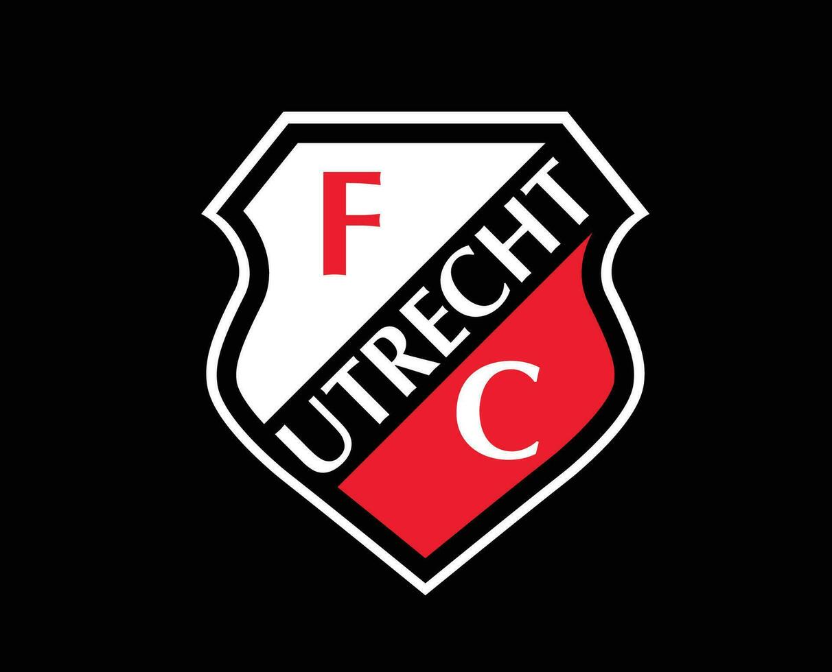 Utrecht club logo symbole Pays-Bas eredivisie ligue Football abstrait conception vecteur illustration avec noir Contexte