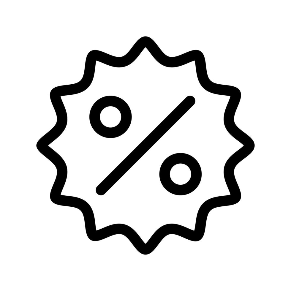 icône de contour vectoriel noir et blanc de signe de remise ou de versement
