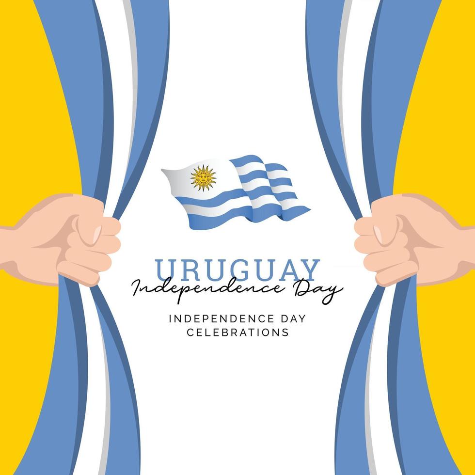 jour de l'indépendance de l'uruguay. vecteur