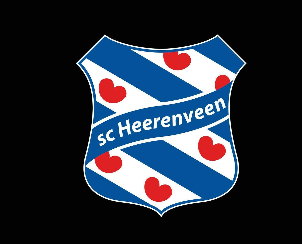 heerenveen club symbole logo Pays-Bas eredivisie ligue Football abstrait conception vecteur illustration avec noir Contexte