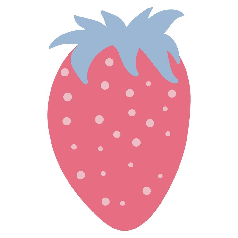 fraise. illustration vectorielle, style plat. vecteur