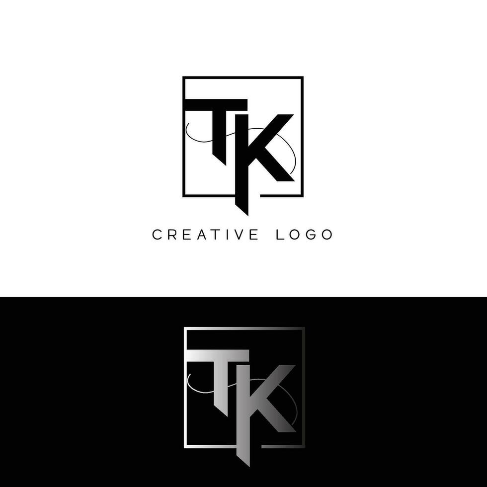 tk initiale lettre logo vecteur