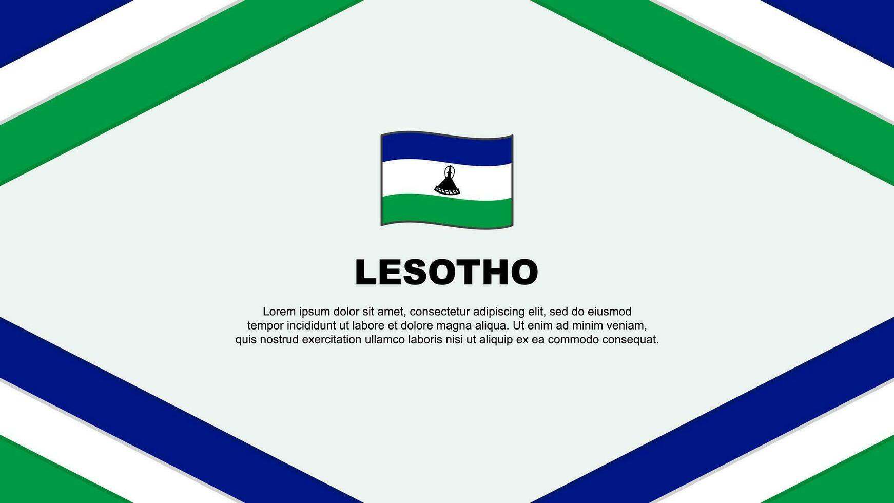 Lesotho drapeau abstrait Contexte conception modèle. Lesotho indépendance journée bannière dessin animé vecteur illustration. Lesotho modèle