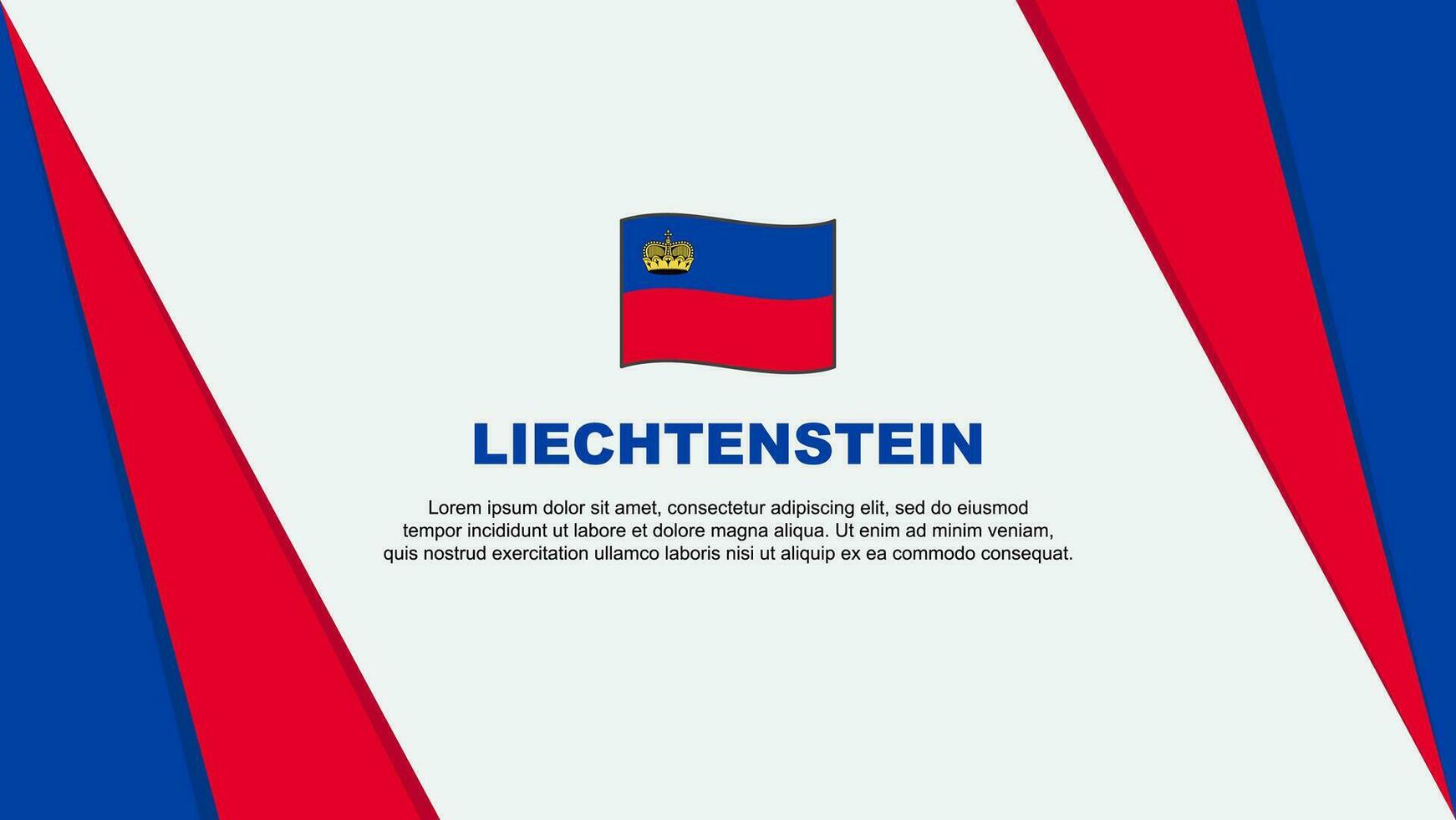 Liechtenstein drapeau abstrait Contexte conception modèle. Liechtenstein indépendance journée bannière dessin animé vecteur illustration. Liechtenstein drapeau