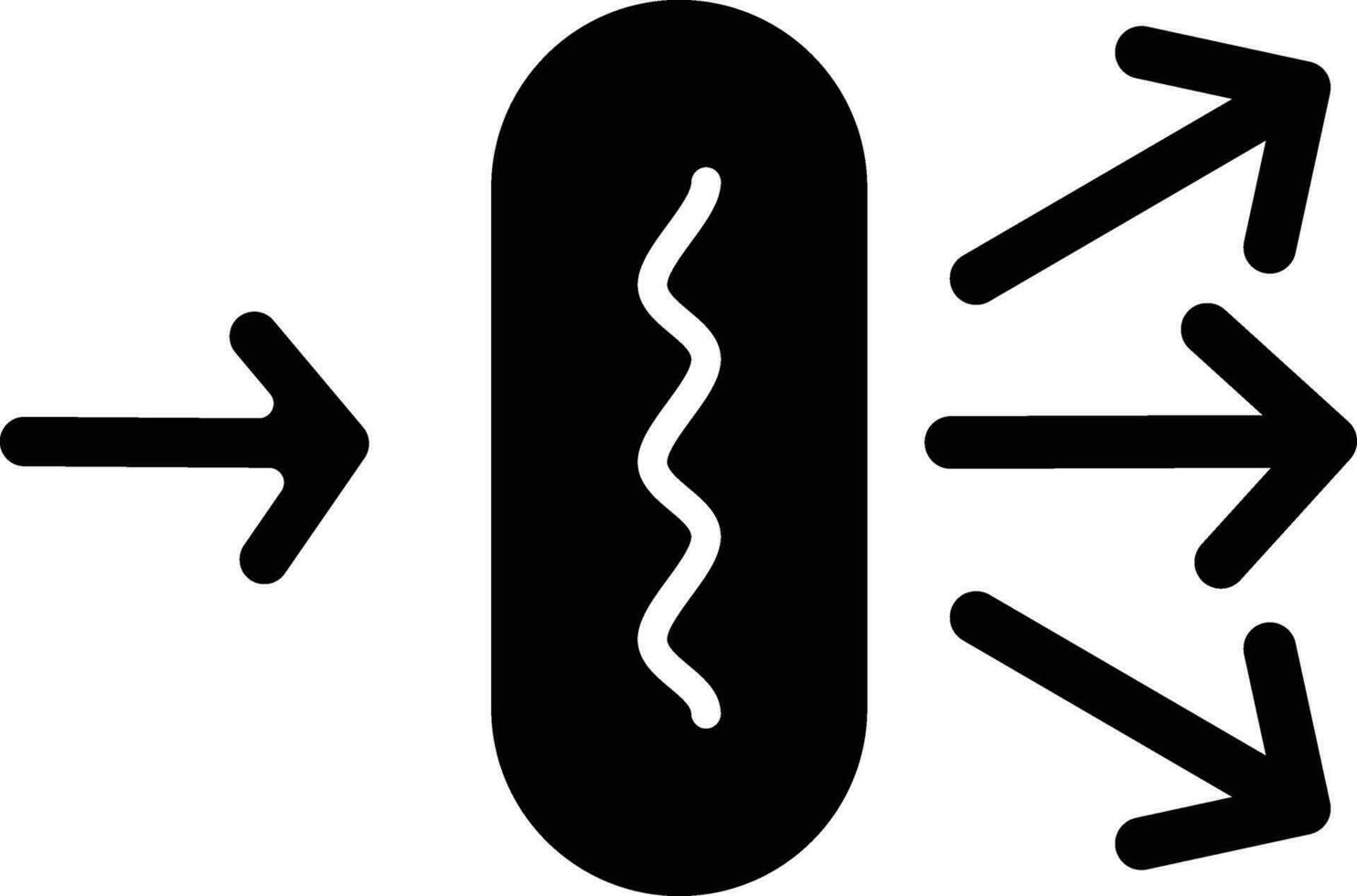 icône de vecteur de réfraction