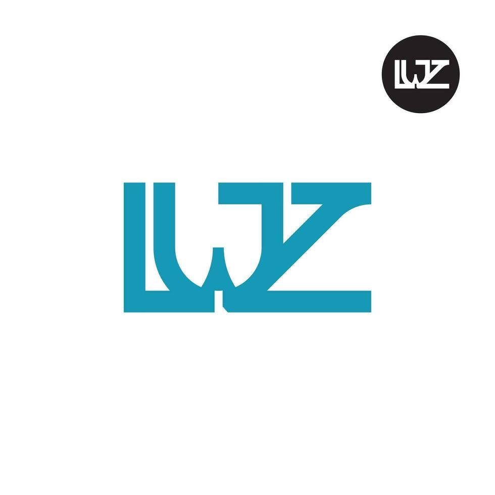 lettre lwz monogramme logo conception vecteur