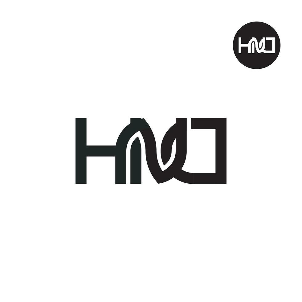 lettre hnd monogramme logo conception vecteur