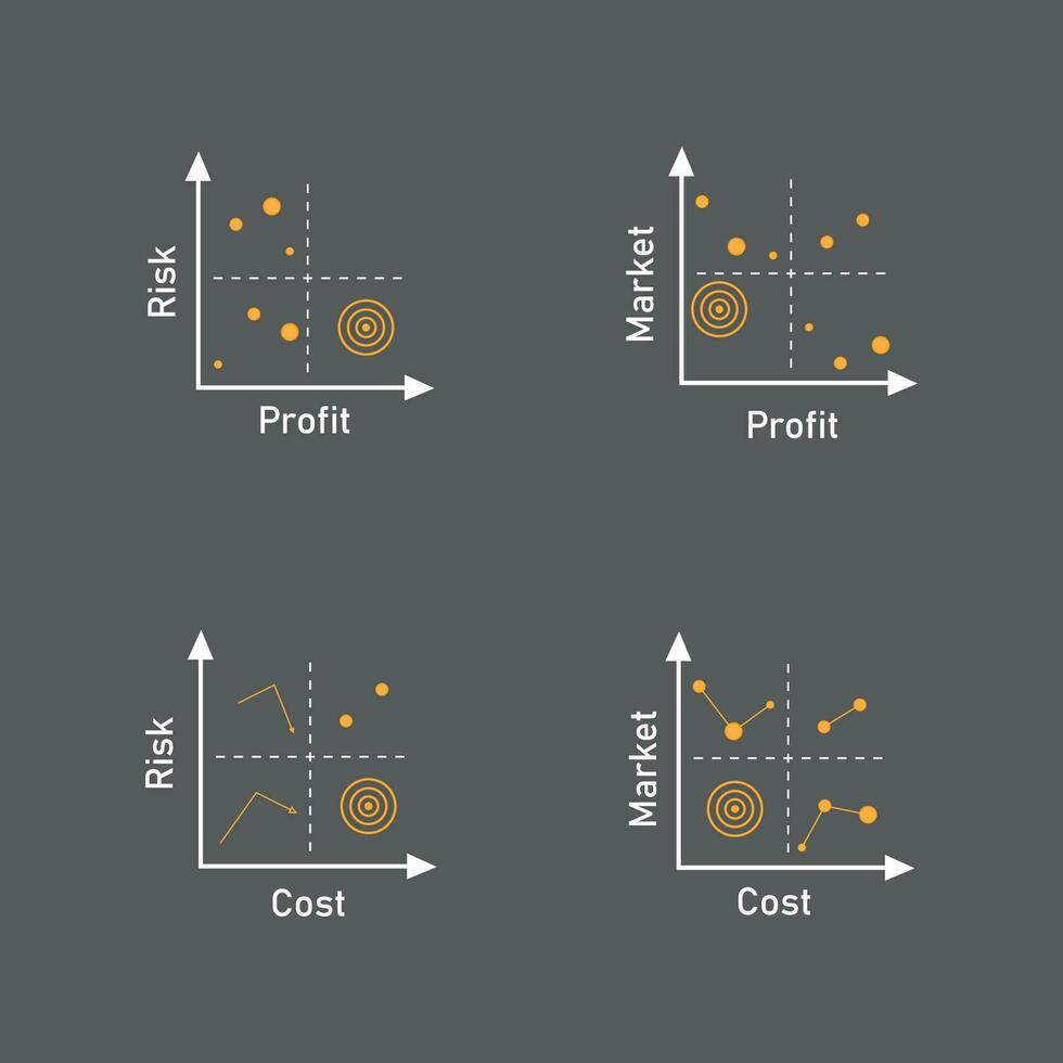 quadrant concept diagramme logo illustration vecteur