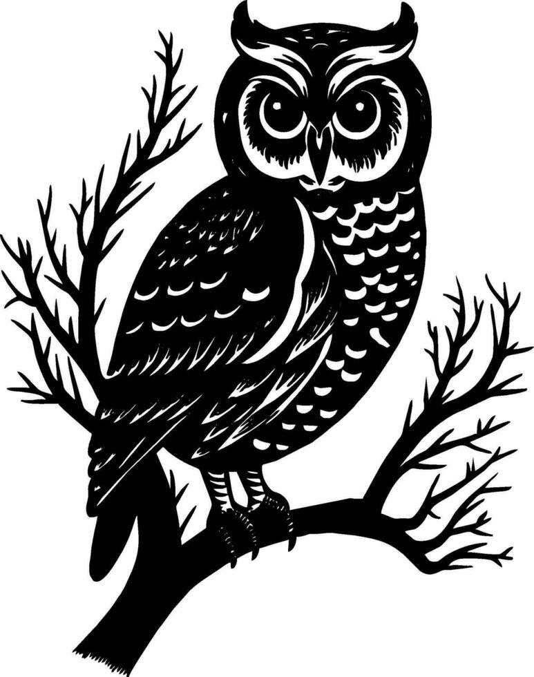 hibou logo ensemble hibou logo vecteur silhouette Stock illustration - Télécharger image maintenant - abstrait, animal faune