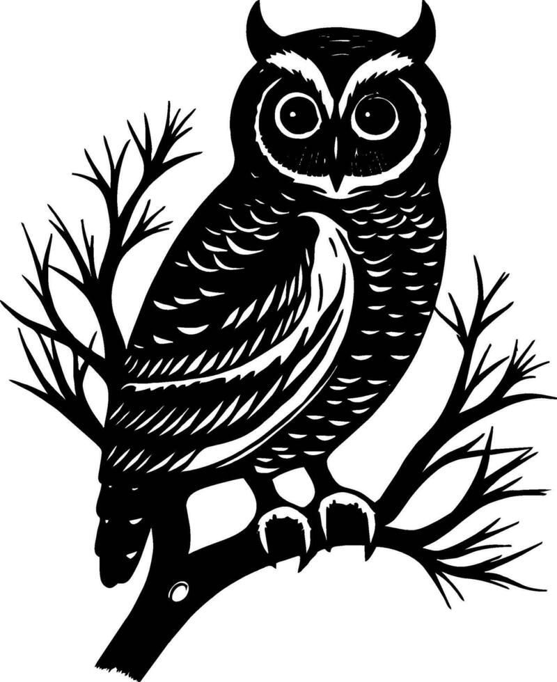 hibou logo ensemble hibou logo vecteur silhouette Stock illustration - Télécharger image maintenant - abstrait, animal faune