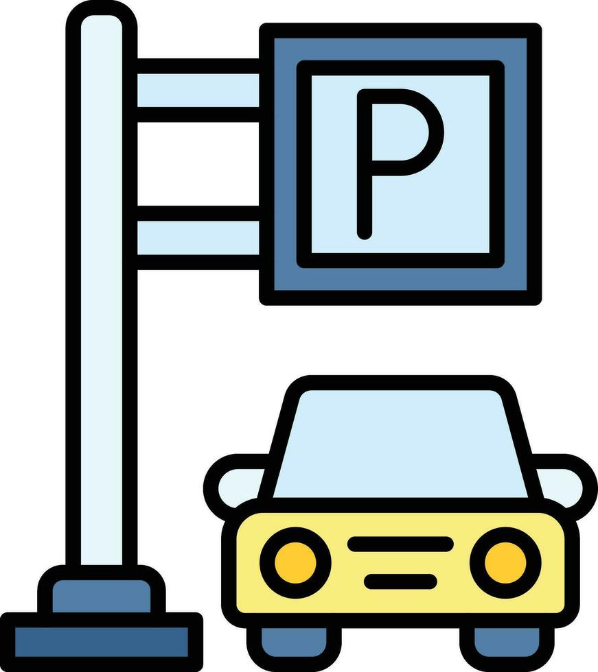 icône de vecteur de zone de stationnement