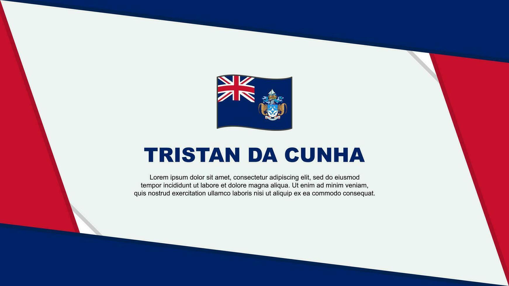 Tristan da cunha drapeau abstrait Contexte conception modèle. Tristan da cunha indépendance journée bannière dessin animé vecteur illustration. Tristan da cunha indépendance journée