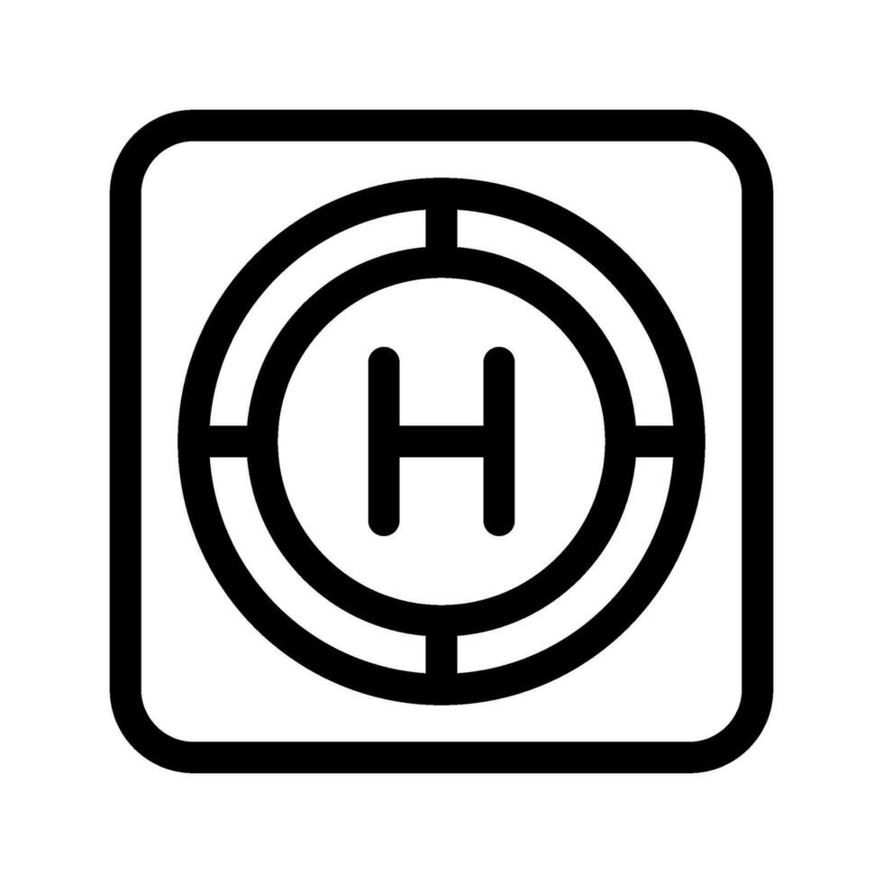 héliport icône vecteur symbole conception illustration