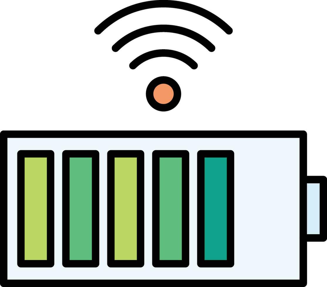 sans fil batterie vecteur icône