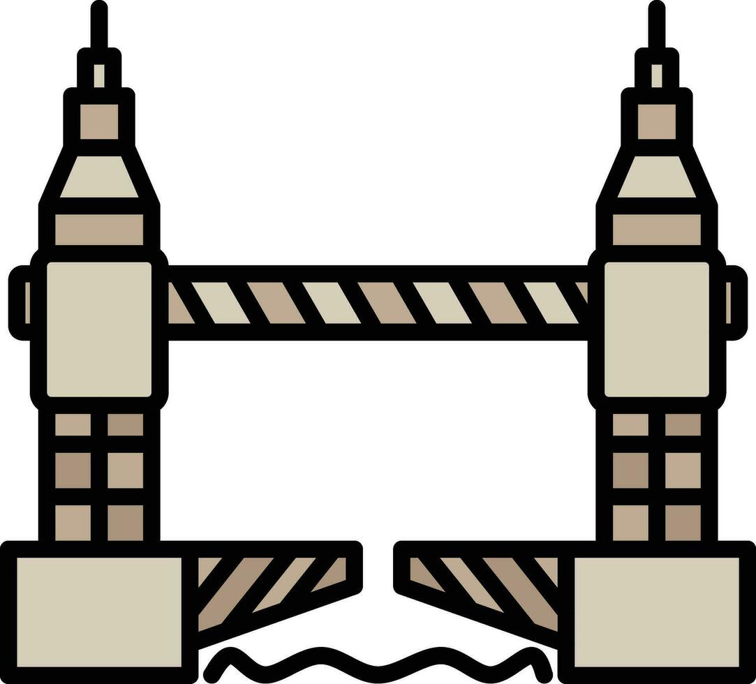 la tour pont vecteur icône