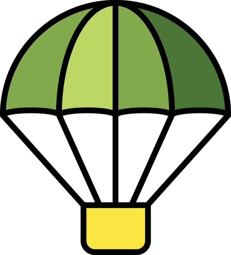 armée parachute vecteur icône