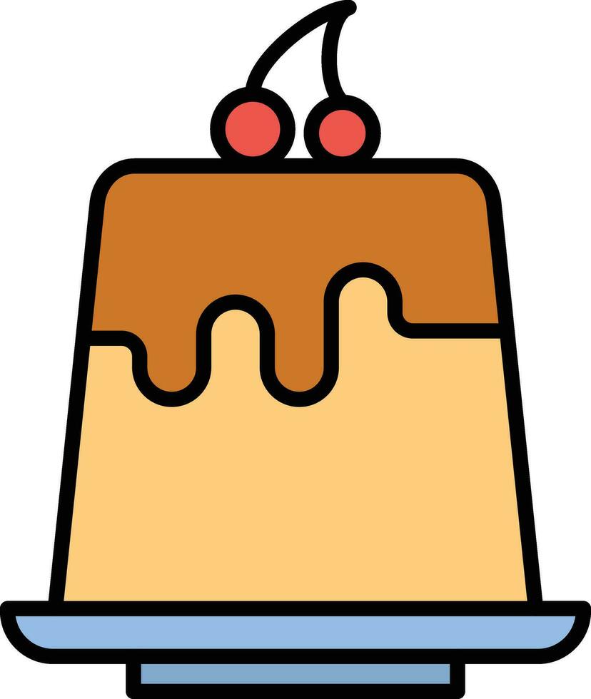 icône de vecteur de pudding