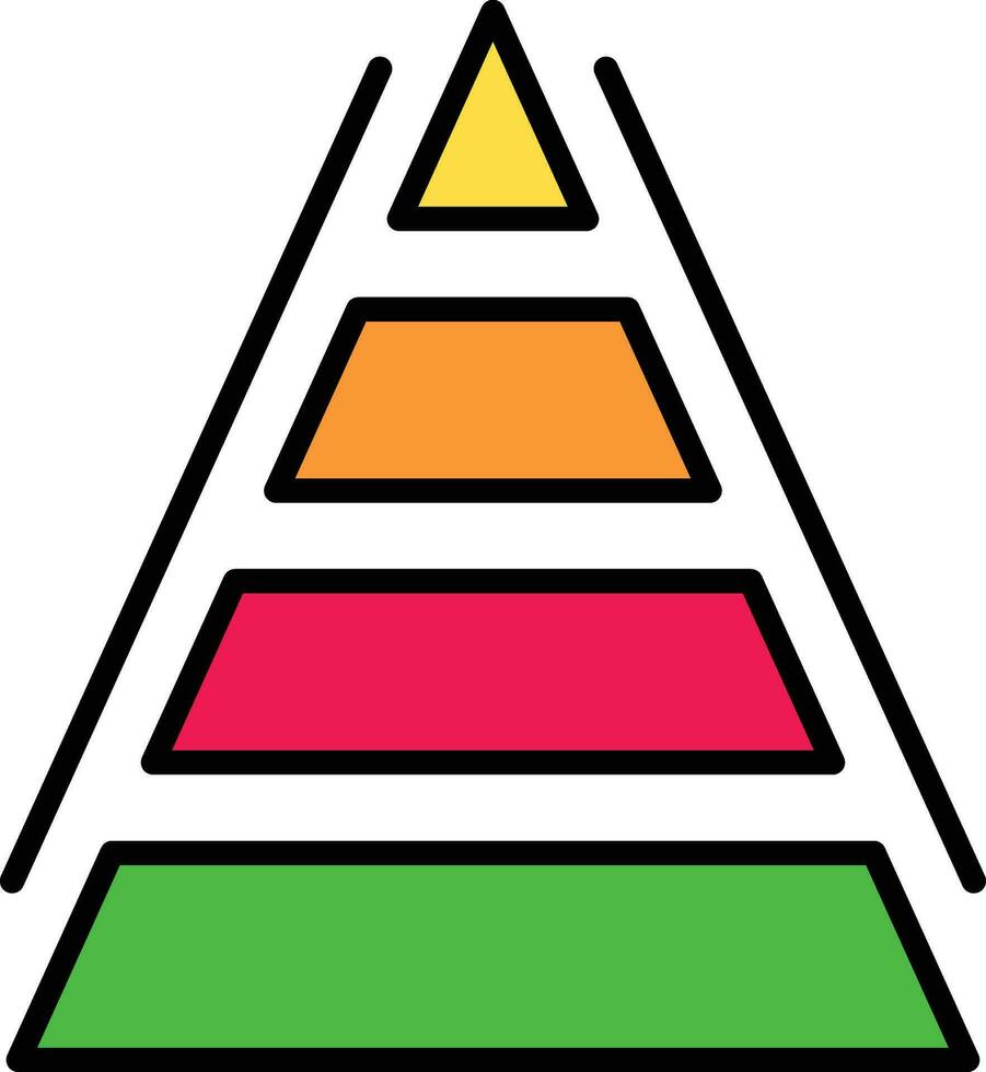 icône de vecteur graphique pyramide