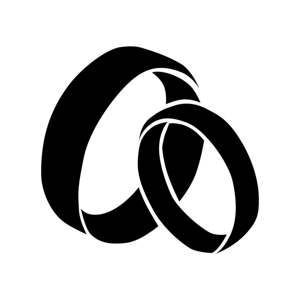 mariage anneaux icône vecteur. mariage illustration signe. bijou symbole ou logo. vecteur