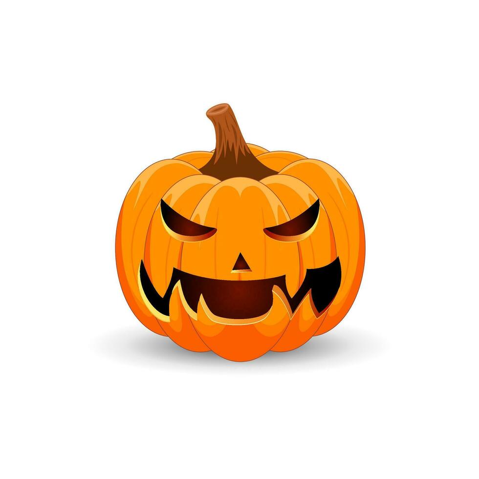citrouille sur blanc Contexte. le principale symbole de le content Halloween vacances. vecteur