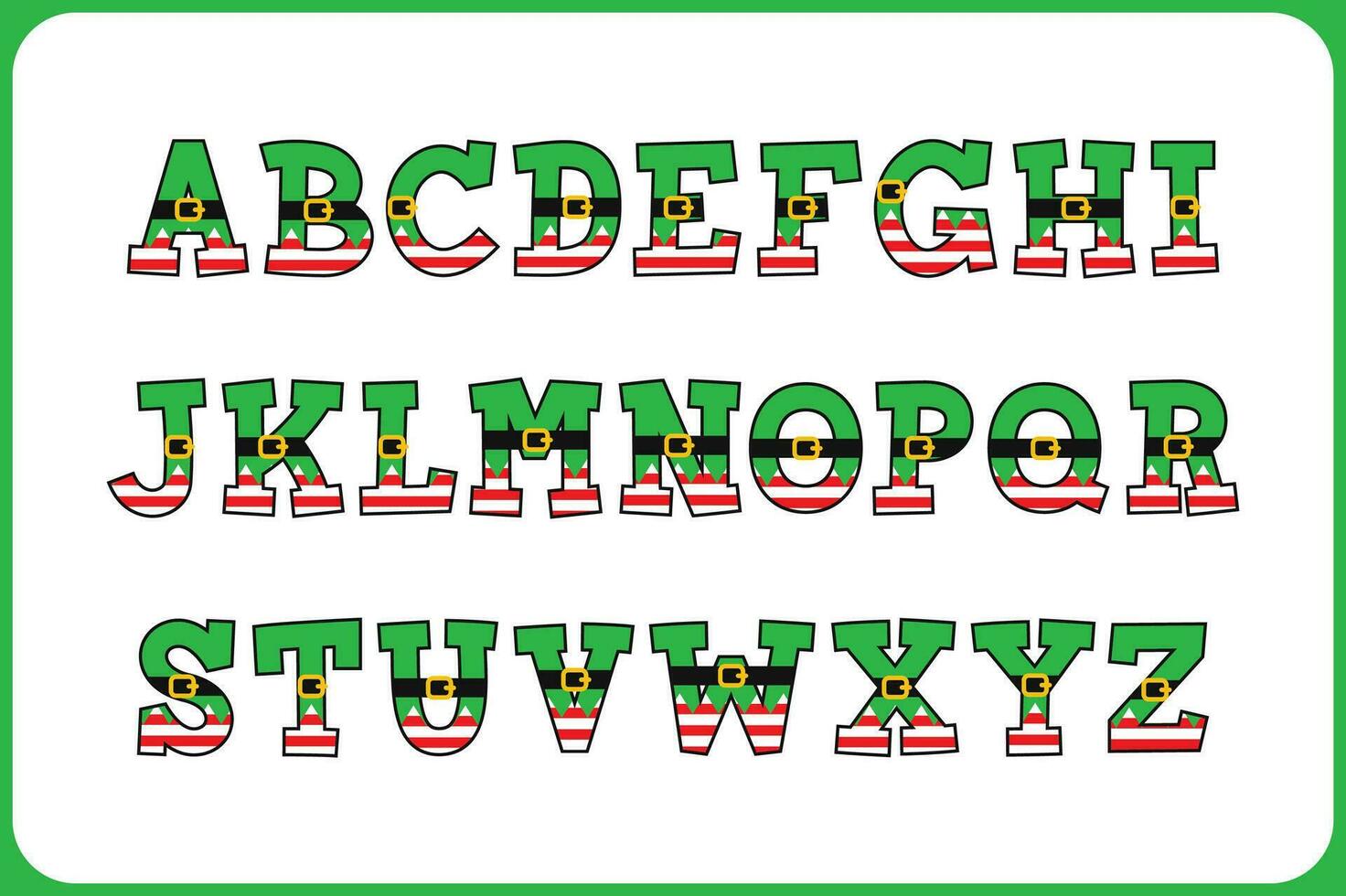 polyvalent collection de elfe alphabet des lettres pour divers les usages vecteur