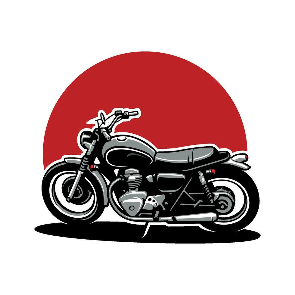 vecteur de logo illustration moto classique