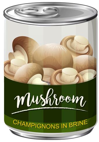 Une boîte de champignons vecteur