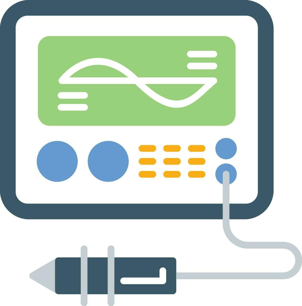 icône de vecteur d'oscilloscope