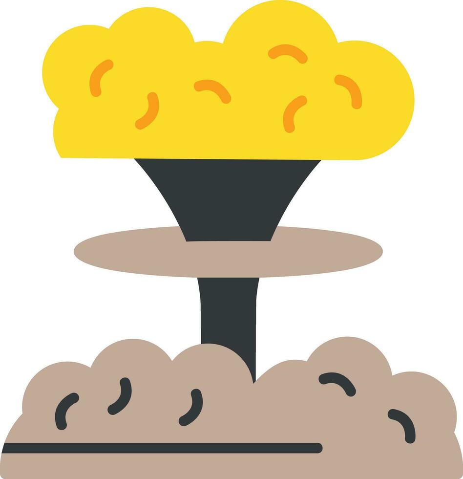icône de vecteur d'explosion nucléaire