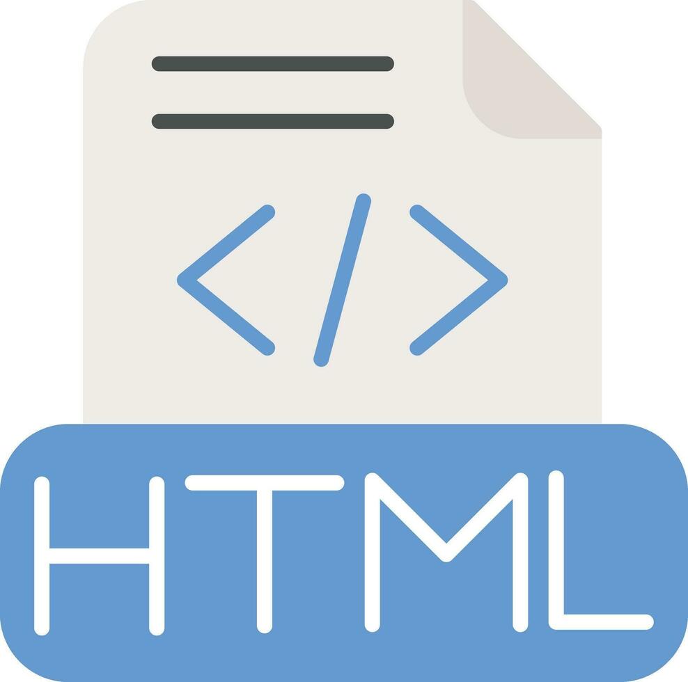 icône de vecteur de fichier html