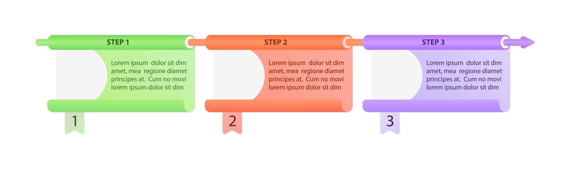 modèle d'infographie vectorielle multicolore vecteur