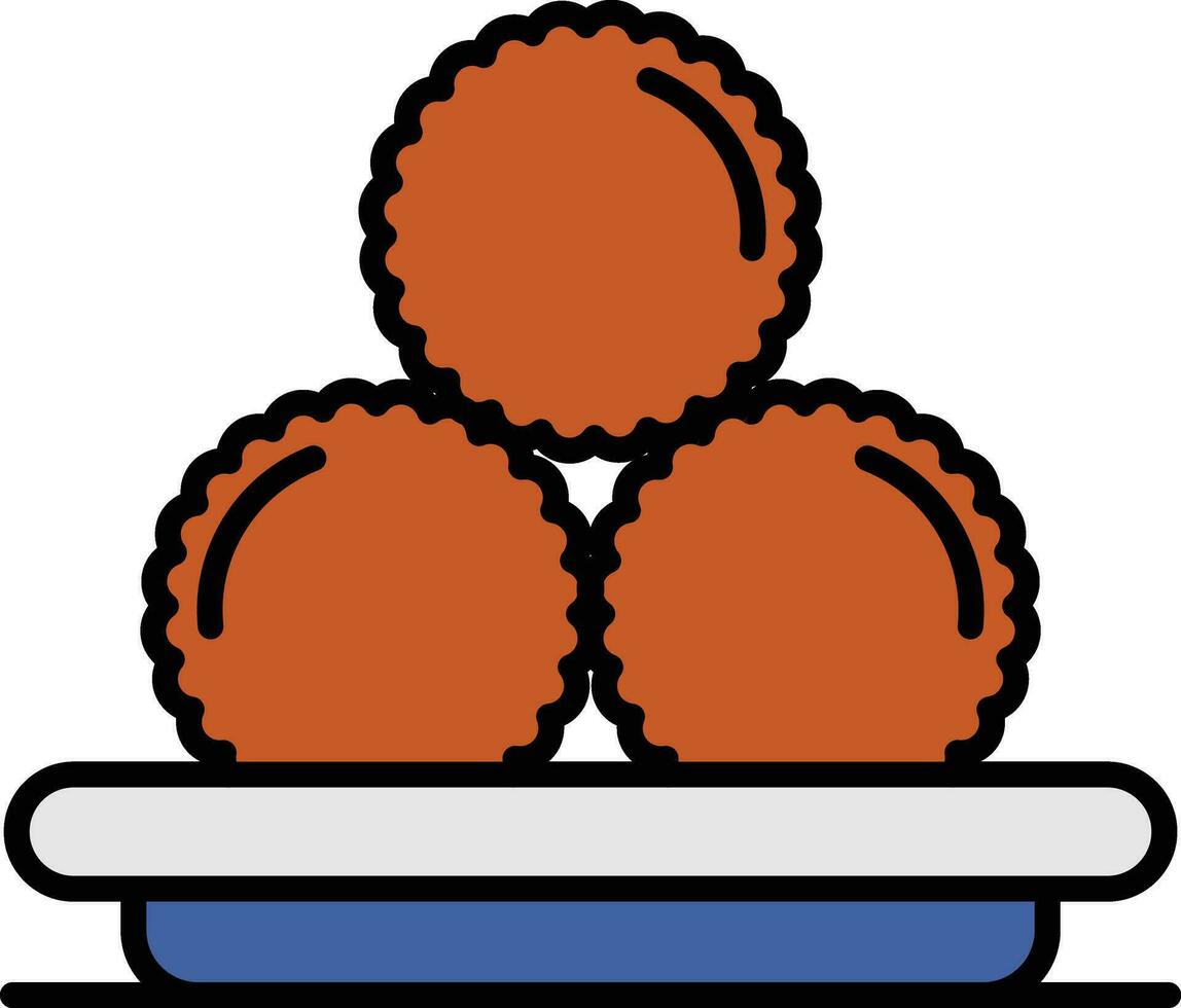 icône de vecteur de boulettes de viande