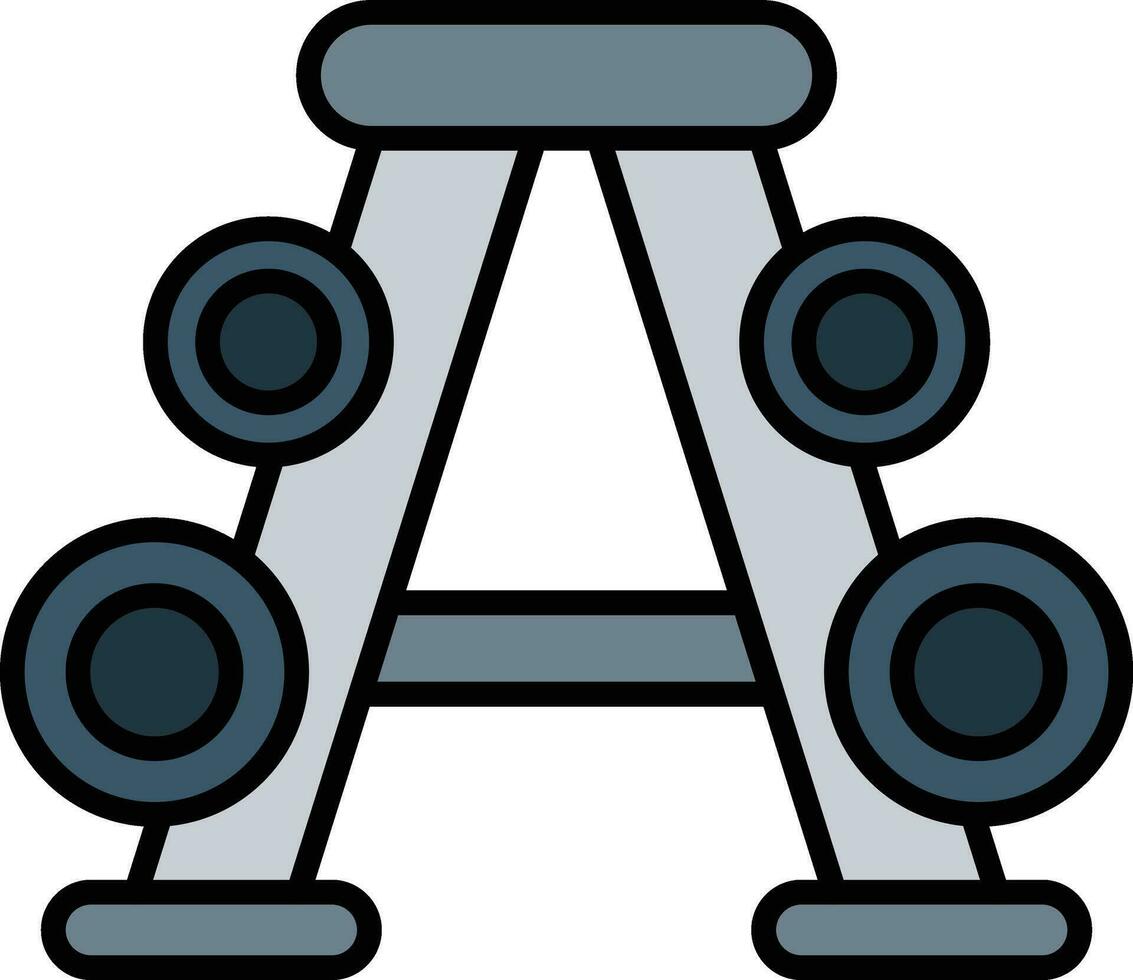 des poids étagères vecteur icône