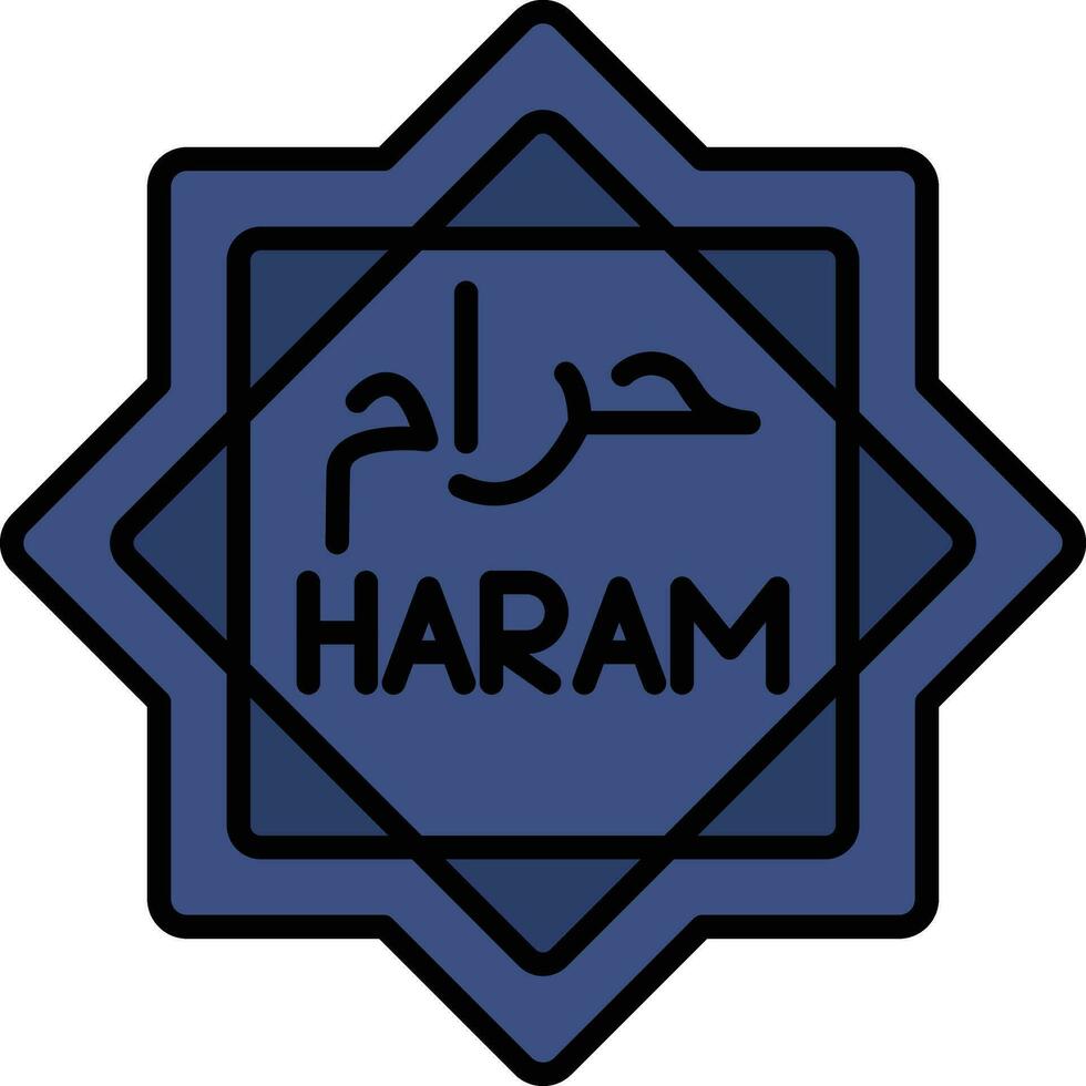 haram vecteur icône