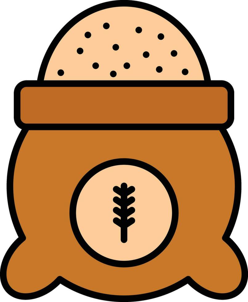 icône de vecteur de sac de blé