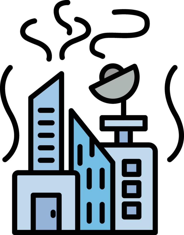icône de vecteur de pollution de la ville
