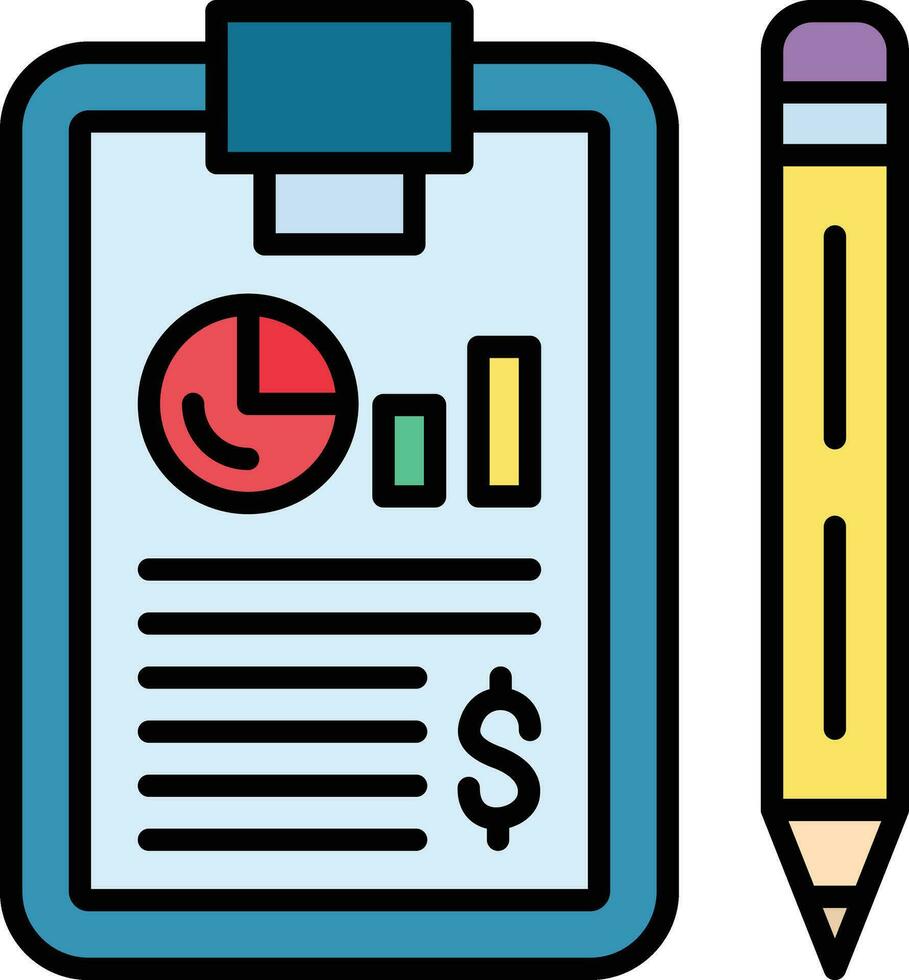 icône de vecteur de rapport financier